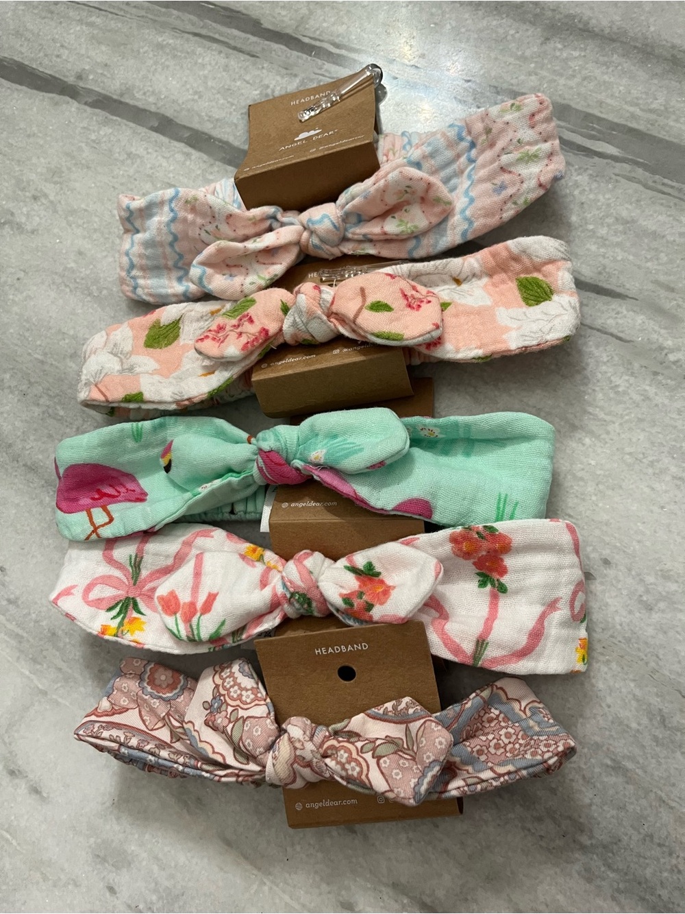 Angel Dear Floral & Patterned Knot Headbands - (Set of 5)